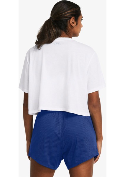 Boxy Crop Branded Kadın Beyaz Günlük T-SHIRT.100 fiyatları