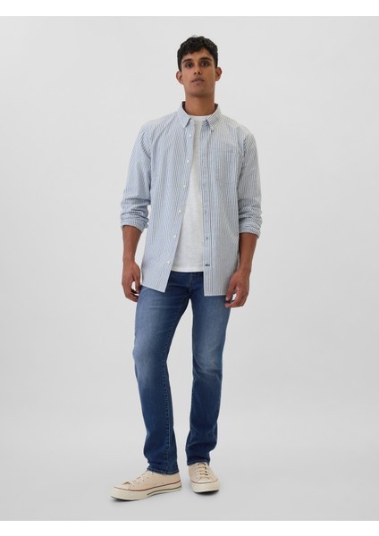 Erkek Mavi Gapflex Athletic Slim Soft Wear Jean Pantolon