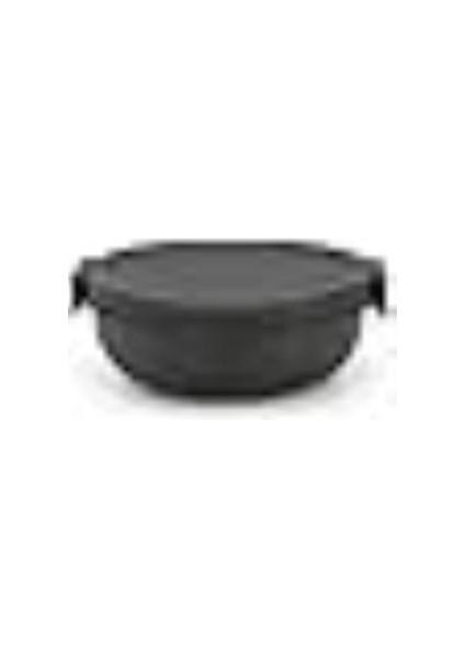 Make Take Dark Grey Plastik Bölmeli Yemek Taşıma Tabağı 1.3l