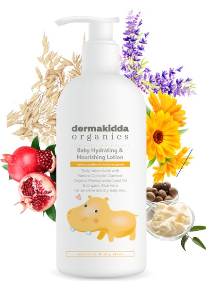 Dermakidda Organics Günlük Nemlendirici ve Besleyici Losyon 200ML