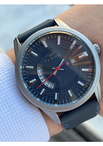Deri Kordon Takvimli Kadran 3 Atm Suya Dayanıklı Erkek Kol Saati EFM11911.ZD fiyatları
