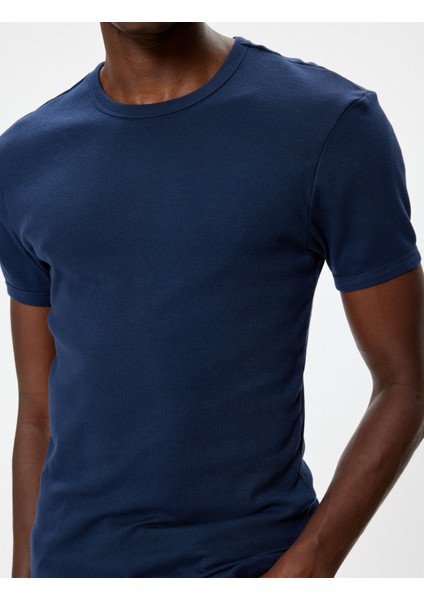 Basic Tişört Kısa Kollu Bisiklet Yaka Pamuklu indirimleri