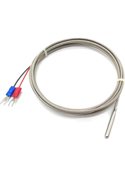 K Type Thermocouple 1 Metre Silindir Tip Başlık Sıcaklık Isı Sensörü 0c / 800C Paslanmaz Çelik Prob