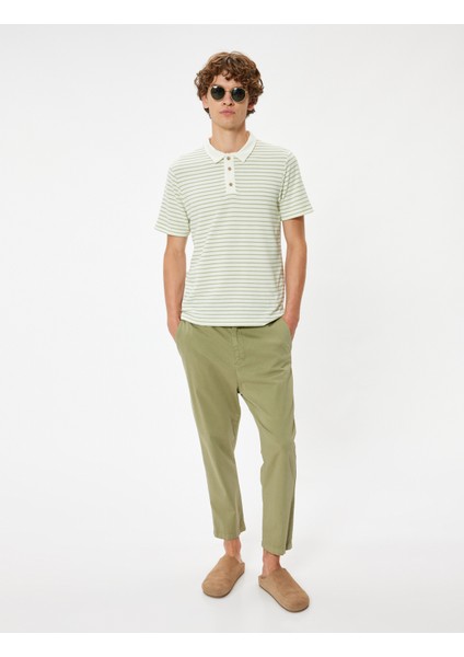 Polo Yaka Tişört Kısa Kollu Düğmeli Pamuk Karışımlı fiyatları