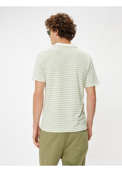 Polo Yaka Tişört Kısa Kollu Düğmeli Pamuk Karışımlı fırsatları