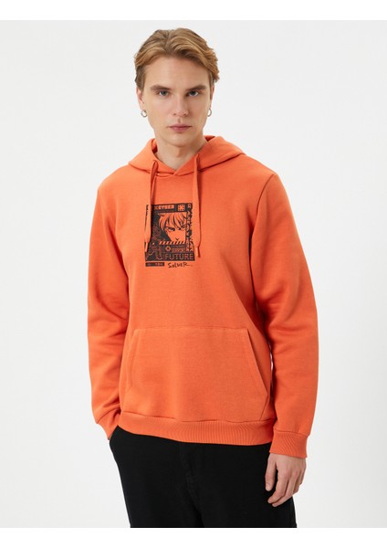 Anime Sweatshirt Kapşonlu Kanguru Cepli Baskılı
