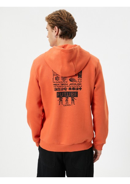 Anime Sweatshirt Kapşonlu Kanguru Cepli Baskılı