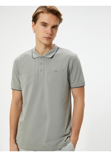 Polo Yaka Tişört Slim Fit Düğmeli Kısa Kollu Biyeli fiyatları