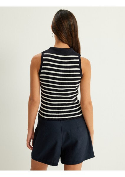 Polo Yaka Kazak Triko Kolsuz Fitilli fırsatları