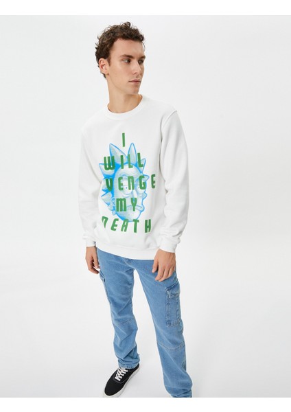 Rick And Morty Sweatshirt Lisanslı Baskılı