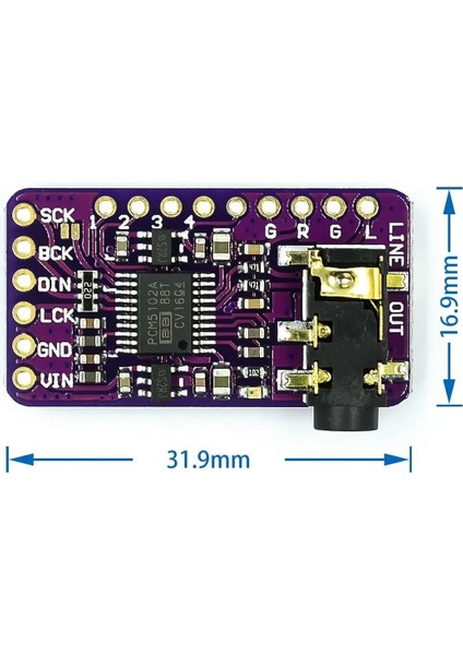 PCM5102A Dac Modül Iıs Ses Kartı Müzik Üretici Dijital Analog Dönüştürücü Raspberry Pi ESP32 modelleri
