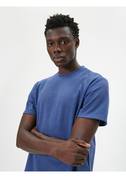 Basic Tişört Bisiklet Yaka Kısa Kollu