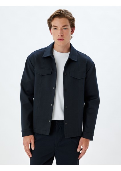 Blazer Ceket Gömlek Yaka Kapaklı Cep Detaylı Çıt Çıt Düğmeli modelleri