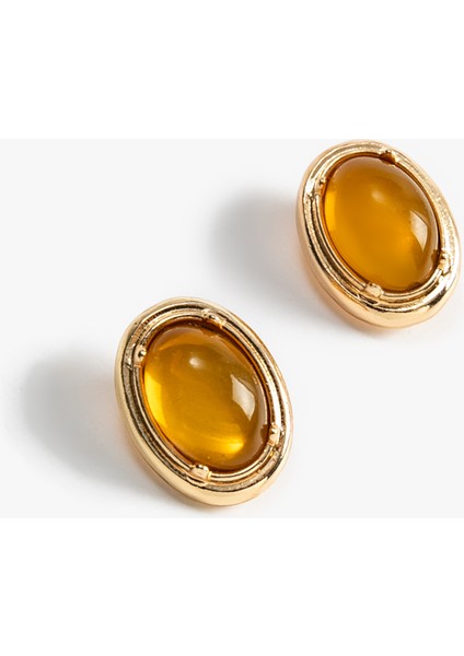 Vintage Küpe Oval Taşlı fiyatları