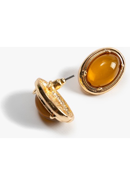 Vintage Küpe Oval Taşlı modelleri