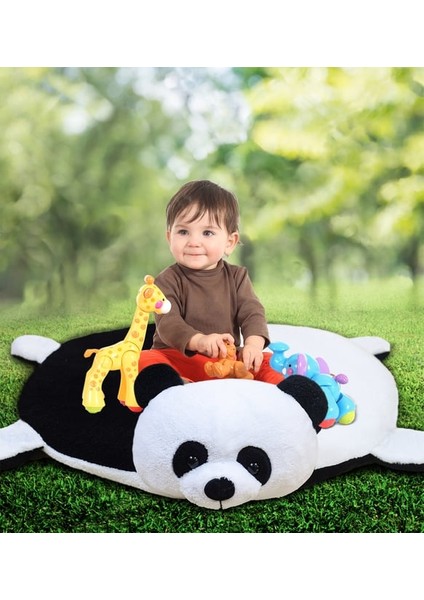 Özgüner Oyuncak Sevimli Panda Bebek Oyun Halısı 120 cm Oyun Matı