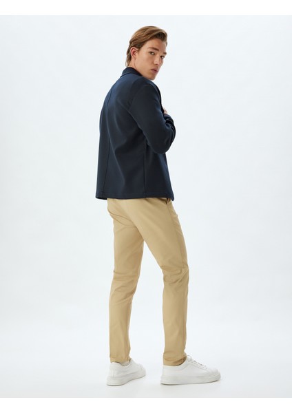Chino Pantolon Slim Fit Cep Detaylı Pamuklu