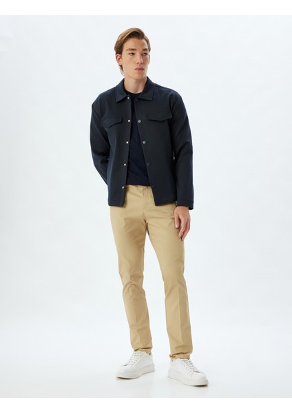 Chino Pantolon Slim Fit Cep Detaylı Pamuklu