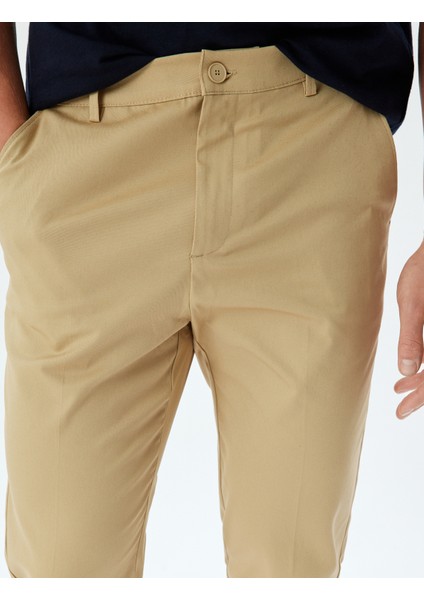 Chino Pantolon Slim Fit Cep Detaylı Pamuklu indirimleri