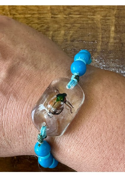 Reçine Içinde Gerçek Böcekliş Bileklik Unisex