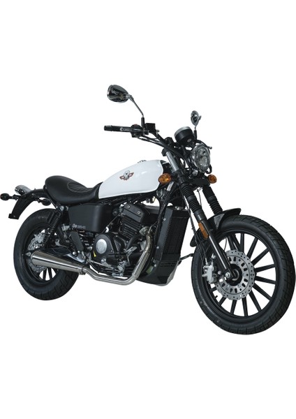 Cafe Racer 125 Benzinli Motosiklet - Beyaz