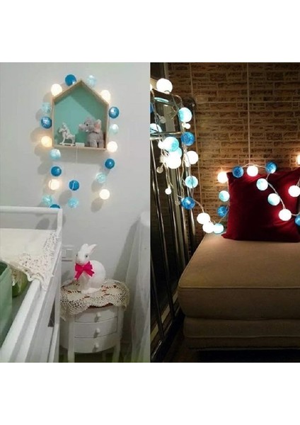 LED Cotton String Lights 2 Metre Koton 10 Led'li Aydınlatma