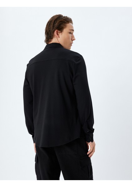 Uzun Kollu Gömlek Polo Yaka Pamuklu fırsatları