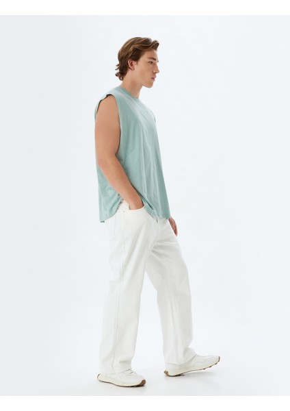 Basic Atlet Bisiklet Yaka Kolsuz Pamuklu