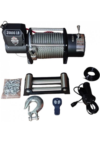 Hunter Vinç 20000 Lb Çelik Halatlı 4X4 Offroad Ve Oto Kurtarıcı 12V