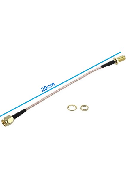 RG316 20CM Sma Erkek To Sma Dişi Kablo Rf Uzatma Kablosu Altın Kaplama Soket 0-6ghz Wi-Fi Anten indirimleri