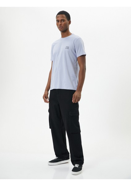 Minimal Baskılı Tişört Slim Fit Bisiklet Yaka Kısa Kollu fiyatları