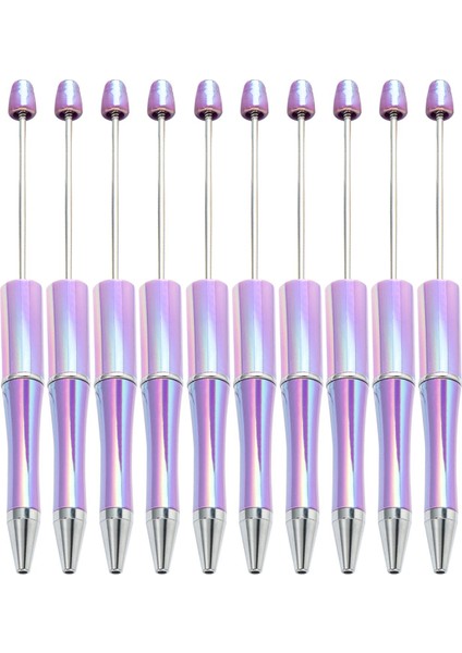 10 Adet Boncuklu Kalem Tükenmez Kalem Ofis Malzemeleri Okul Erkek Kız Menekşe (Yurt Dışından)