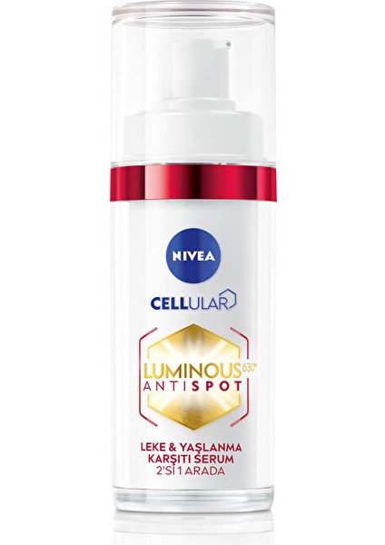 LUMINOUS630 Hyaluronik Asit Içeren ve Kolajen Tetikleyici Leke ve Yaşlanma Karşıtı Cilt Serumu 30ML