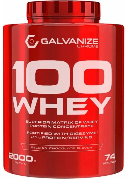 Galvanize Nutrition 100 Whey Protein 2000 gr 74 Servis