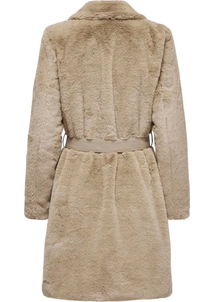 Kadın Onlvıda Belden Bağlamalı Suni Kürk Kaban 15322103 Camel fiyatları