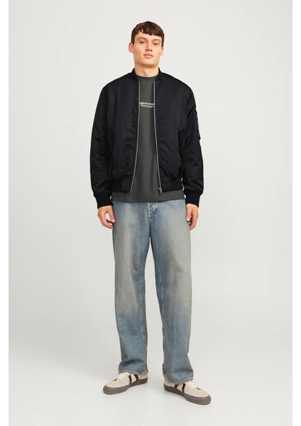 JJOCEAN BOMBER Siyah Erkek Ceket fırsatları
