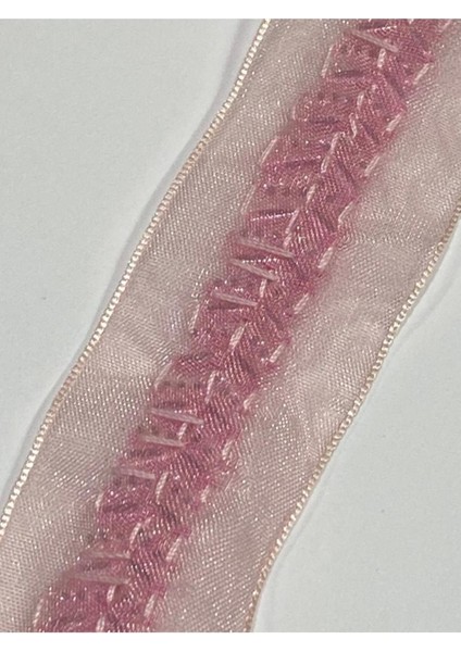 Boncuklu Şerit / Boncuk Işli Şerit / 1 Metre / Şeker Pembe fırsatları