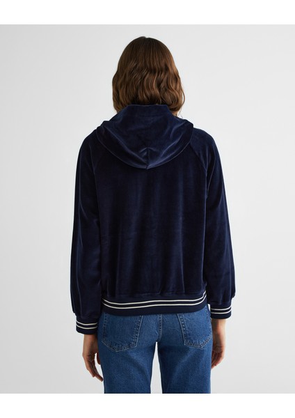 Kadın Lacivert Relaxed Fit Kapüşonlu Logolu Sweatshirt 4201257.433 fiyatları