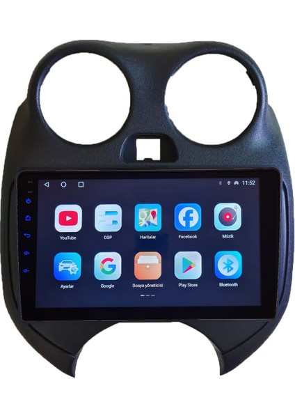 Nissan Micra 2011-2013 Yıl Android Sürüm 13 Kablosuz Carplay Navigasyon Multimedya 9 Inç Ekran 2Gb Ram 32Gb Rom Hafıza
