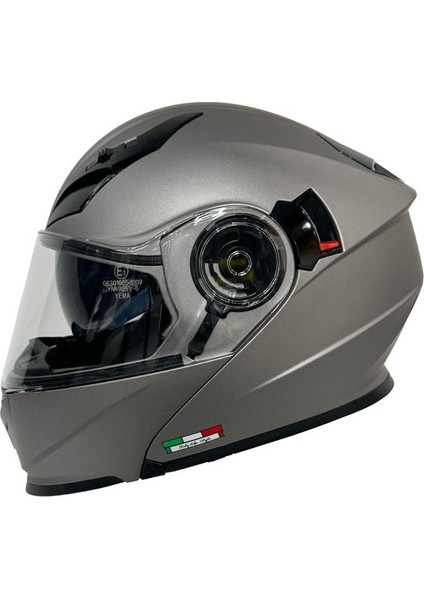 926 Tıtanıum Grey Çene Açılır Kask