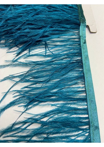 Devekuşu Tüy Petrol Mavi / 1 Metre