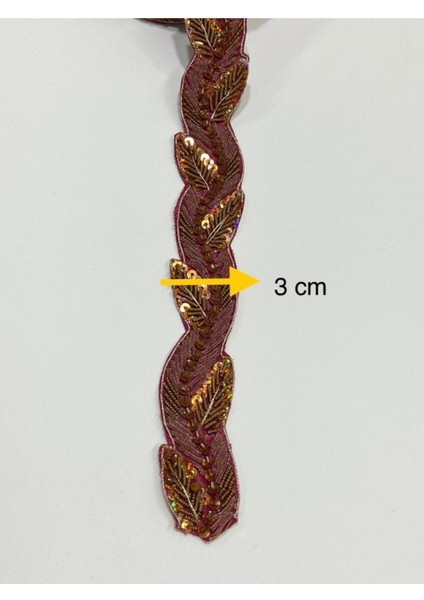 Hint Işi Şerit / Dekoratif Hint Şerit / 1 Metre / Bordo modelleri