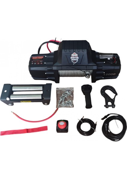 Hunter Winch Hunter Vinç 12000 Lb Çelik Halat 4X4 Offroad 12V