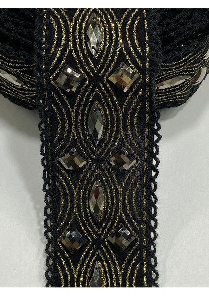 Kadife Gold Sim Işli Bordür/ Taş Işli Bordür /5,50 Mt fırsatları