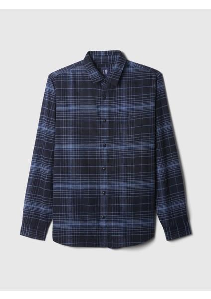 Erkek Mavi Organik Pamuk Flannel Gömlek fiyatları