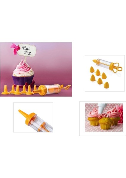Krem Şanti Pompası 7 Uçlu Pasta Kek Kurabiye Süsleme Seti fiyatları