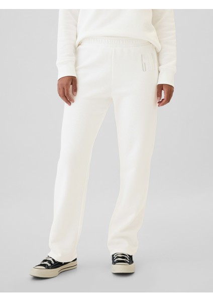 Kadın Kırık Beyaz Gap Logo Bootcut Pull-On Fleece Eşofman Altı