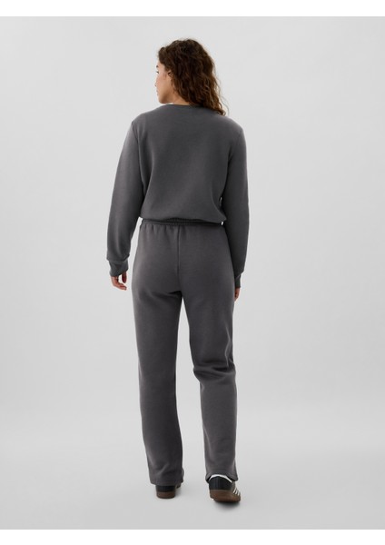 Kadın Gri Gap Logo Bootcut Pull-On Fleece Eşofman Altı fırsatları