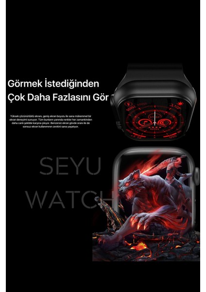1 Yıl Hx Duo Suit Max 2'li Akıllı Saat Watch Ultra 2 | Watch 9 Akıllı Saat & 7 Kordon ve Koruyucu H