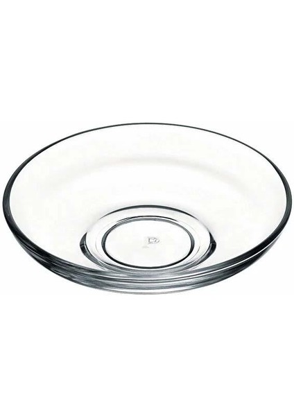 Cam Çay Tabağı Klasik Çay Tabak 6 Adet